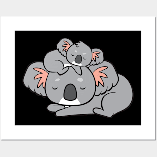 Koala - with baby Posters and Art